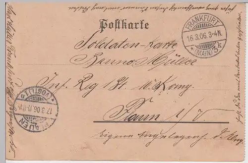 (90108) AK Gruss aus Frankfurt a.M., Wahlzimmer im Römer, 1906