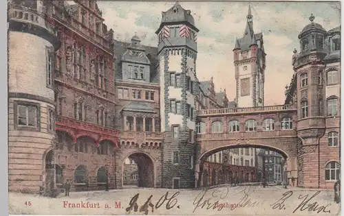 (90106) AK Frankfurt a.M., Rathaus, 1906