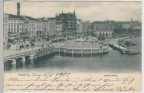 (90082) AK Hamburg, Jungfernstieg, 1901
