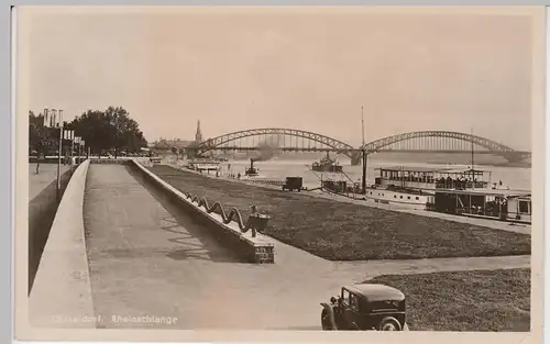 (90045) AK Düsseldorf, Rheinschlange, 1938