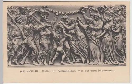 (89953) AK Niederwalddenkmal, Detail am Relief -Heimkehr- 1914