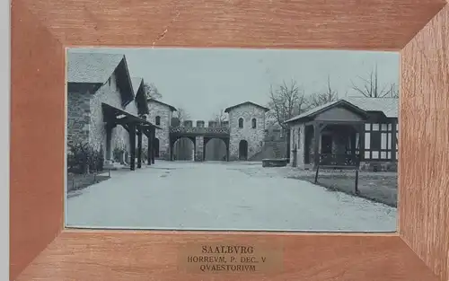 (89942) AK Kastell Saalburg, Blick z. Porta Praetoria, Bild i. Rahmen, 1908