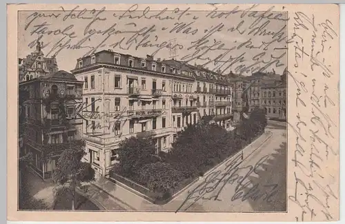 (89862) AK Baden-Baden, Hotel Einhorn 1922