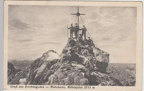 (89803) AK Berchtesgaden, Watzmann Mittelspitze 1922