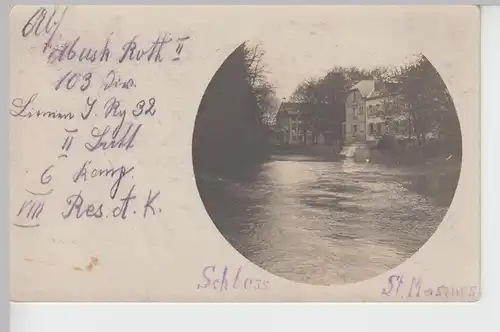 (89727) AK Saint-Masmes, Schloss, Feldpost 1916