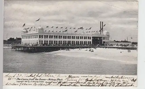 (89543) AK Asbury Park (N.J.), Casino from the ocean, 1906