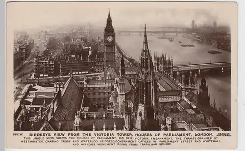 (89540) AK London, View from the Victoria Tower, vor 1945