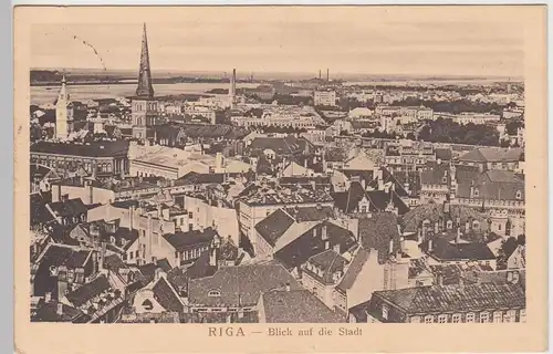 (89494) AK Riga, Blick auf die Stadt, Feldpost 1918