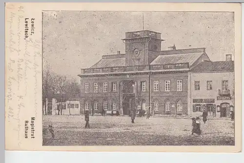 (89481) AK Lowitsch, Łowicz, Magistrat, Feldpost 1915