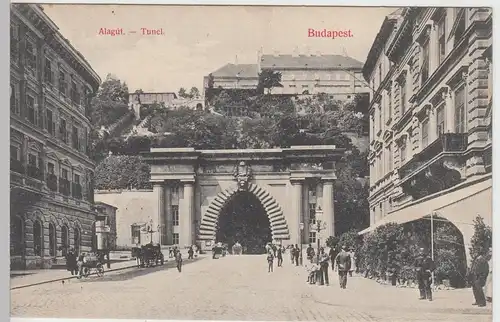 (89461) AK Budapest, Alagút-Tunel, 1909