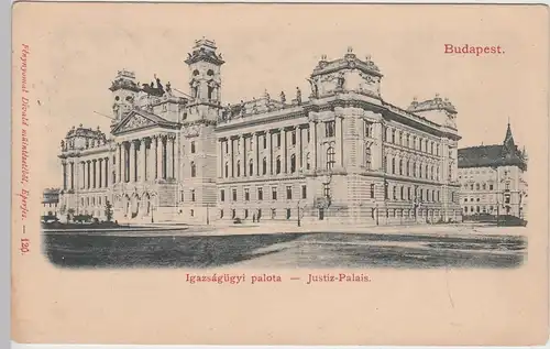 (89447) AK Budapest, Igazságügyi palota, 1908