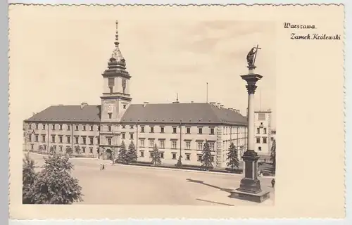 (89407) AK Warschau, Warszawa, Zamek Królewski