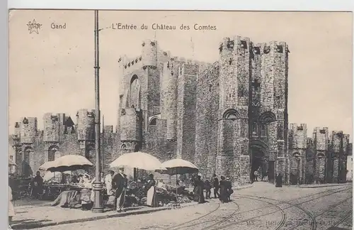 (89393) AK Gand, Gent, Burg Gravensteen, Eingang 1910