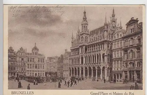 (89384) AK Brüssel, Bruxelles, Maison du Roi, Brothaus, Feldpost 1915