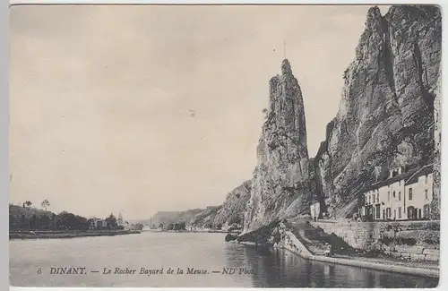 (89371) AK Dinant, Bayardfelsen, Rocher Bayard, Meuse, Maas, vor 1945