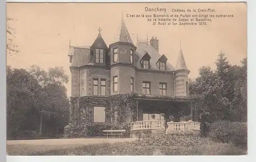 (89359) AK Donchery, Château de la Croix Piot, Feldpost 1916