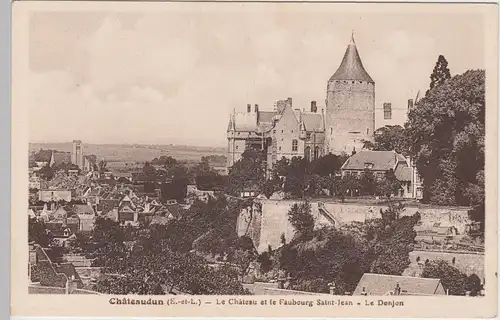 (89357) AK Châteaudun, Schloss, Faubourg Saint Jean, Feldpost 1940