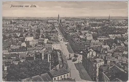 (89340) AK Lille, Nord, Panorama, Feldpost 1916