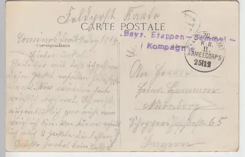 (89314) AK Pont à Vendin, Pont sur la Deûle, Feldpost 1914