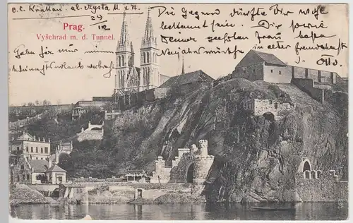 (89303) AK Prag, Praha, Vyšehrad, Prager Hochburg, Tunnel 1906