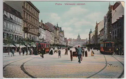 (89293) AK Prag, Praha, Wenzelsplatz, Václavské náměstí, um 1908
