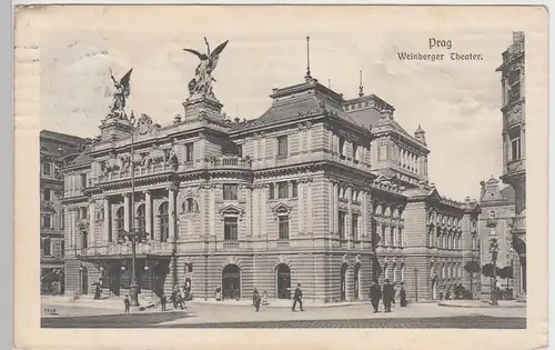 (89288) AK Prag, Praha, Weinberger Theater, Divadlo na Vinohradech 1909