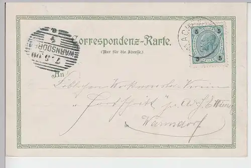 (89277) AK Reichenberg, Liberec, Theater, Postamt 1900