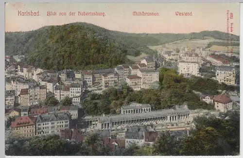 (89265) AK Karlsbad, Karlovy Vary, Mühlbrunnen, Westend 1908