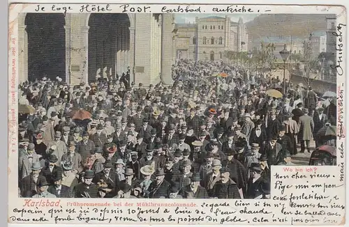 (89257) AK Karlsbad, Karlovy Vary, Mühlbrunnenkolonnade, um 1906