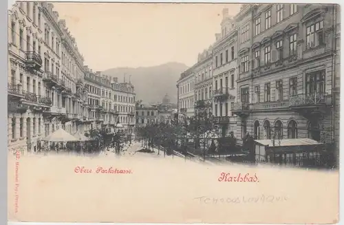 (89254) AK Karlsbad, Karlovy Vary, Obere Parkstraße, bis 1905