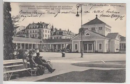 (89246) AK Franzensbad, Františkovy Lázně, Kohlensäurebad 1919
