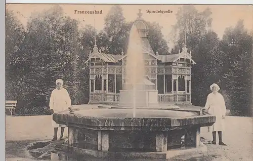 (89245) AK Franzensbad, Františkovy Lázně, Sprudelquelle 1924