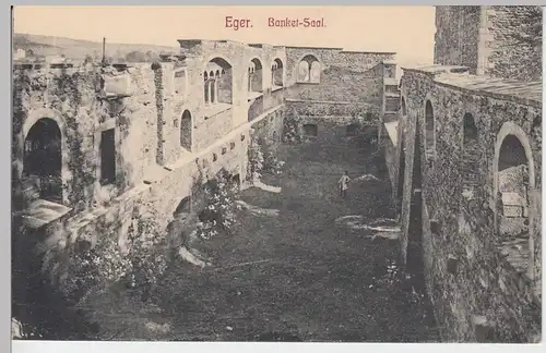 (89241) AK Eger, Cheb, Chebský hrad, Kaiserburg, Bankettsaal 1908