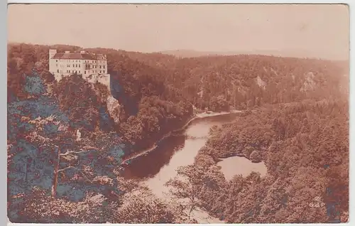 (89230) AK Orlík nad Vltavou, Altsattel, Burg Worlik, vor 1945