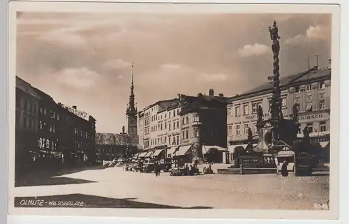 (89228) AK Olmütz, Olomouc, Wilsonplatz, Wilsonovo náměstí, v. 1945