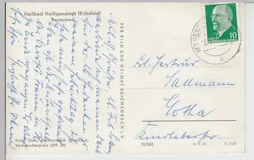 (89098) AK Heilbad Heiligenstadt, Kneippbad 1962