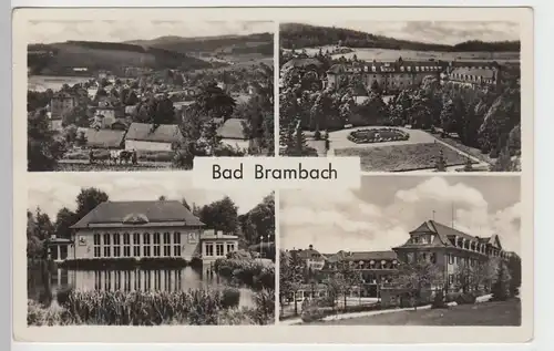 (89049) AK Bad Brambach, Mehrbildkarte, Kurhaus 1955