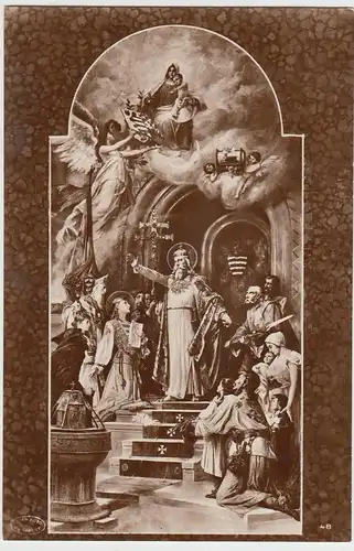 (89004) AK Budapest, Kgl. Palais, St. Stefans-Bildnis, 1933