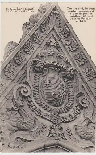 (88980) AK Orléans, La Cathédrale Ste.-Croix, Transept nord, vor 1945