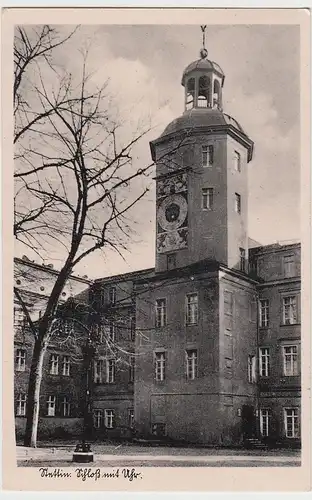 (88940) AK Stettin, Szczecin, Schloss mit Uhr, 1942