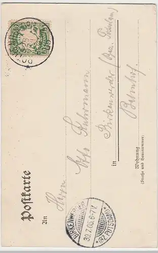 (88792) AK Rothenburg o.d.Tauber, Hafengasse mit Röderbogen 1904