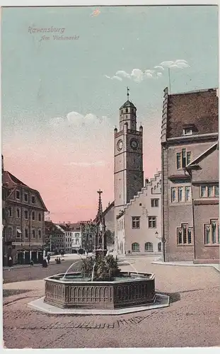 (88778) AK Ravensburg, Am Viehmarkt, Feldpost 1916