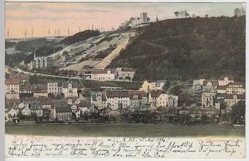 (88526) AK Bad Kösen, von der Saline aus gesehen, Bahnpost 1905