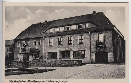 (88382) AK Siebenlehn, Rathaus u. Schusterjunge, 1962