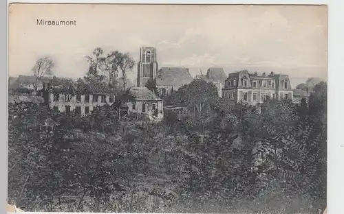 (88206) AK Miraumont, Blick auf den zerstörten Ort, 1914-18