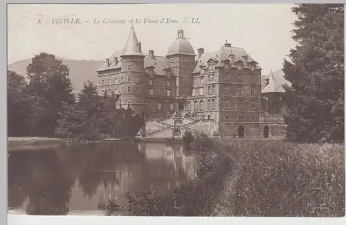 (88168) AK Vizille, Le Château et la Pièce d'Eau, 1927