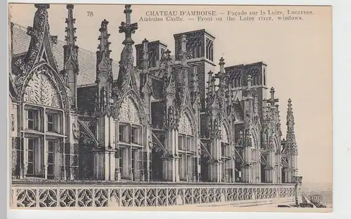 (88167) AK Château de Amboise, Façade sur la Loire, vor 1945