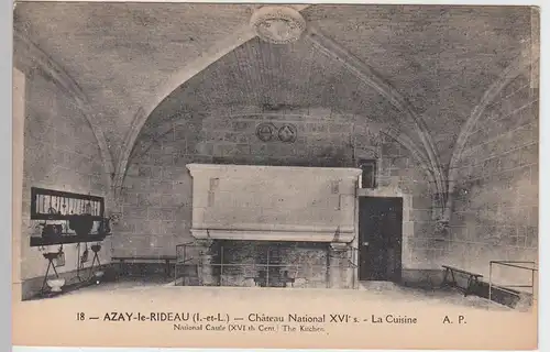 (88157) AK Azay-le-Rideau, Château, La Cuisine, vor 1945