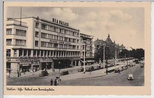 (88138) AK Stettin (Szczecin), Ufa-Palast am Paradeplatz 1943