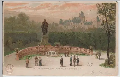 (75896) AK Cronberg, Kronberg im Taunus, Kaiser Friedrich Denkmal 1904
